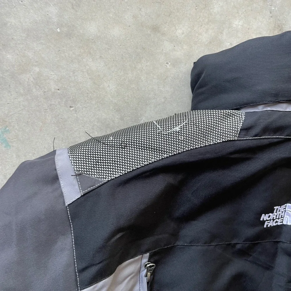 The North Face Steep Tech Mens XL Black Grey Ski Jacket Belted Utility Coat